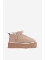 Dámské sněhule z přírodního semiše béžové Mairene