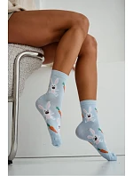 Dámské Ponožky Králíci a Mrkve Modré