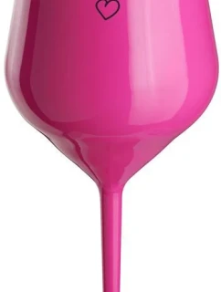 PŘEMLUVILA MĚ - růžová nerozbitná sklenice na víno 470 ml