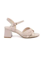 Trendy dámské hnědé sandály na širokém podpatku Trendy dámské hnědé sandály na širokém podpatku