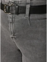 Dámské džíny s vysokým pasem a širokými nohavicemi šedé FashionStreet UY2908