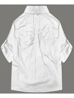 Bílá košile s ozdobnou mašlí na zádech (24018) Bílá košile s ozdobnou mašlí na zádech (24018)