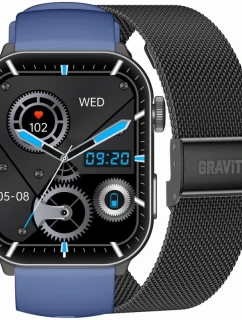 GRAVITY GT28-3 Pánské chytré hodinky s řemínkem + náramek Navy Black