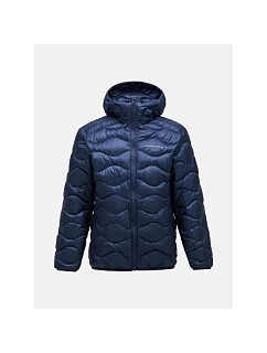 Pánská péřová bunda Peak Performance M Helium Down Hood Jacket, barva tmavě modrá