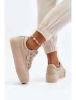 Dámské tenisky na platformě Lee Cooper LCW-24-31-2181 béžové Dámské tenisky na platformě Lee Cooper LCW-24-31-2181 béžové