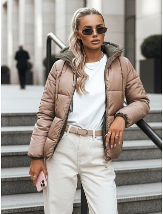 Dámská přechodná bunda oboustranně prošívaná VICTORIA SNUG zlatá TY3697