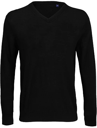 NEOBLU Sullivan Men Pánský svetr s výstřihem do V 24.3987 deep black NEOBLU Sullivan Men Pánský svetr s výstřihem do V 24.3987 deep black