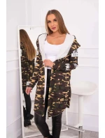 Slipová bunda khaki+béžová