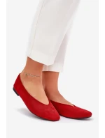 Klasické Baletky Z Eko Semiše Červené Osallin