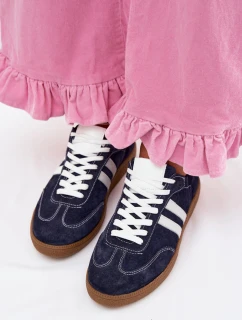 Zazoo N1068 Semišové Nízké Dámské Tenisky Tmavě Modré