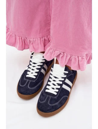 Zazoo N1068 Semišové Nízké Dámské Tenisky Tmavě Modré