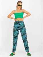 Kalhoty D73771M61869M černozelené Kalhoty D73771M61869M černozelené