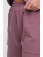 B295 Šortky s kapsami s nášivkami - heather