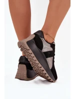 Dámské semišové tenisky na platformě Big Star HI-POLY SYSTEM – černé