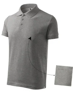 Cotton polokošile pánská tmavě šedý melír