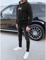 Pánská mikina s potiskem černá FashionStreet BX5662 Pánská mikina s potiskem černá FashionStreet BX5662
