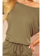 139-8 Sportovní šaty s krátkými rukávy - OLIVE 139-8 Sportovní šaty s krátkými rukávy - OLIVE