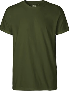 Neutral O 60012 Pánské bio tričko s ohrnutými rukávy 77.6012 military