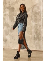 Dámské módní boty se zipem a ozdobami D&A MR870-76 černé Dámské módní boty se zipem a ozdobami D&A MR870-76 černé