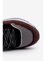 Pánské tenisky Big Star NN174322 Memory Foam System hnědo-černé