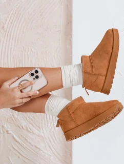 Dámské sněhule na platformě camel FashionStreet ZY1074