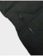 Dámská zimní bunda v army barvě s kapucí J Style (16M9099-136)