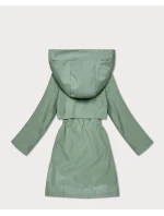 Lekka parka damska na podszewce Goodlookin szarozielona (KK60407-3#)
