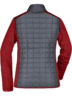 Daiber JN 741 Dámská pletená hybridní bunda 02.0741 red melange/anthracite melange