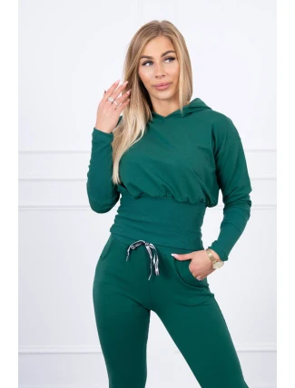 Široká žebrovaná sada zelená