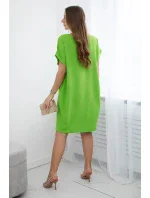 Šaty s kapsami světle zelená