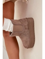 Dámské Sněhule S Elastickou Vsadkou Khaki Kiora