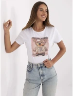 Tričko NM TS NG25285.74P bílá béžová