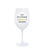 JSEM (MO)MENTÁLNE SKVELE NALADENÁ - biely pohár na víno 350 ml