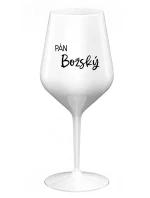 PÁN BOŽSKÝ - biely nerozbitný pohár na víno 470 ml