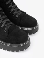 Praktické dámské černé kotníčkové boty platforma Praktické dámské černé kotníčkové boty platforma