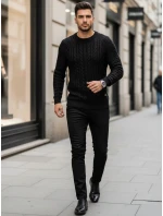 Pánský černý svetr FashionStreet WX1926