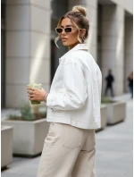 Dámská džínová bunda bílá FashionStreet TY5599