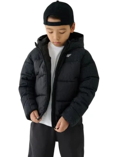 Chlapecká péřová bunda 4F M621 tmavě černá 4FJWAW25TDJAM621 20S