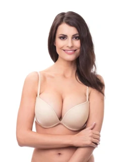 Hladká double push-up podprsenka W8144 FULL EFFECT PLAIN tělová - Wonderbra