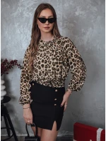 SAVANATOP dámská oversize halenka s leopardím vzorem FashionStreet RY2711