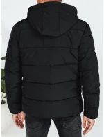 Pánská prošívaná zimní bunda s kapucí černá FashionStreet TX5060
