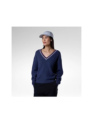 Dámský svetr ROSSIGNOL W Knitted V Neck, tmavě modrý Dámský svetr ROSSIGNOL W Knitted V Neck, tmavě modrý