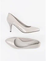 Exkluzívní dámské Jasnoszary lodičky na jehlovém podpatku Exkluzívní dámské Jasnoszary lodičky na jehlovém podpatku
