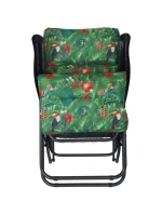 Zahradní křeslo s podnožkou 57x83x106CM FLOWER