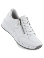 Dámské kožené polobotky bílé Rieker N6508-80 Dámské kožené polobotky bílé Rieker N6508-80