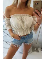 Španělská halenka béžová Španělská halenka béžová