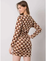 Šaty DHJ SK 12695.26P světle hnědá