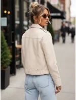 Dámské kožené ramonesky se zipy béžové FashionStreet TY5643