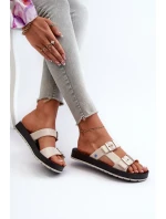 Dámské žabky na ploché podrážce ZAXY LL285072 Bežové