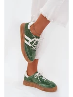 Dámské Velurové Tenisky Na Platformě Zelené Marisae